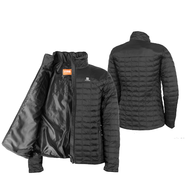 Women's Black Heated Jacket, XS, 7.4V